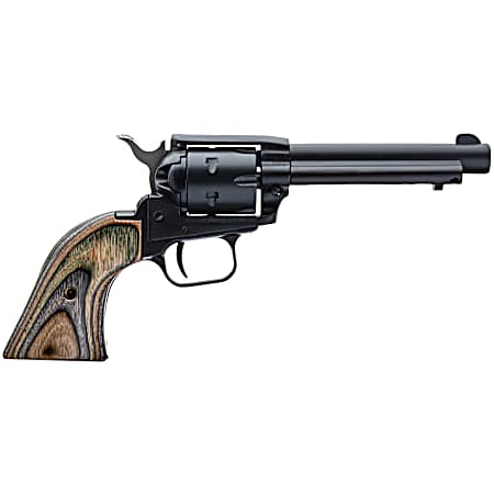 Heritage Mfg RR22MBS4 Rough Rider  22 LR 22 WMR 6 Shot 4.75 Black Satin Barrel, Cylinder & Frame, Camo Laminate Grips