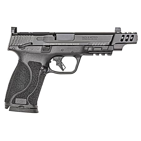 Smith & Wesson 13915 M&P PC M2.0 Full Size 10mm Auto 15+1 5.60 Black Armornite Ported Stainless Steel Barrel, Black Armornite Optic Cut/Serrated Stainless Steel Slide & Polymer Frame w/Picatinny Rail