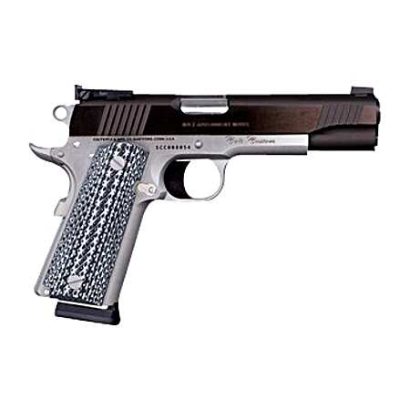 Colt Mfg O1072CS Custom Competition 9mm Luger 9+1 5 Stainless National Match Barrel, Blued Serrated Steel Slide, Stainless Steel Frame w/Beavertail, Black/Gray Scalloped G10 Grip, Ambidextrous