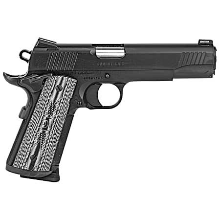 Colt Mfg O1080CCU CCU Government 45 ACP 8+1 5 Stainless National Match Barrel, Matte Black DLC Serrated Stainless Steel Slide & Frame, Black Scalloped G10 Grip, Ambidextrous