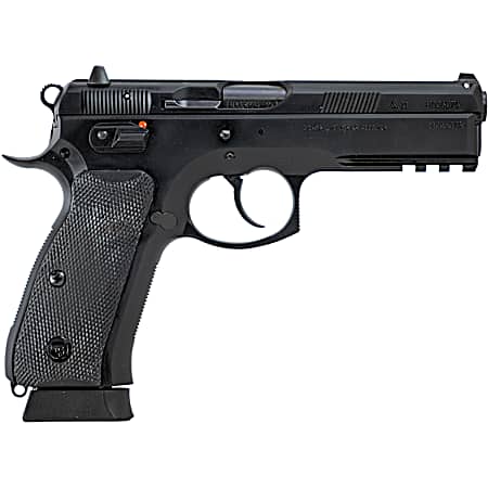 CZ-USA 89352 CZ 75 SP-01 Full Size Frame 9mm Luger 19+1 4.60 Black Steel Barrel, Black Steel Serrated Slide, Black Polycoat Steel Frame w/Beavertail & Picatinny Rail, Black Rubber Grip, Right Hand