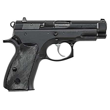 CZ-USA 01190 CZ 75 Compact 9mm Luger 10+1 3.75 Black Steel Barrel & Serrated Slide, Black Polycoat Steel Frame w/Beavertail, Black Plastic Grip, Right Hand