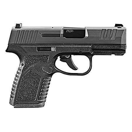 FN 66101412 Reflex  Micro-Compact Frame 9mm Luger 10+1, 3.30 Black Target Crown Steel Barrel, Black PVD Serrated Steel Slide & Polymer Frame w/Picatinny Rail, Ambidextrous