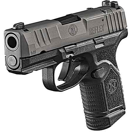 FN 66101418 Reflex MRD 9mm Luger 15+1 11+1 3.30 Micro-Compact Frame Black PVD Optic Ready/Serrated Steel Slide w/Picatinny Rail Stippled Grip Ambidextrous