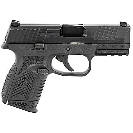 FN 66100816 509C  Steel Frame 9mm Luger 10+1, 3.70 Black Steel Barrel, Matte Black Serrated Stainless Steel Slide & Polymer Frame w/Picatinny Rail, Black Interchangeable Backstrap Grip, Ambidextrous