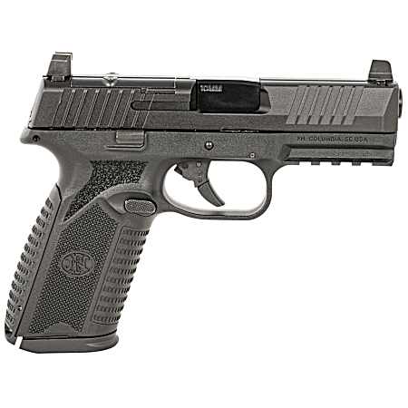 FN 66101381 510 MRD Full Size 10mm Auto 10+1, 4.10 Black Target Crown Steel Barrel, Black PVD Optic Cut/Serrated Steel Slide & Polymer Frame w/Picatinny Rail, Ambidextrous