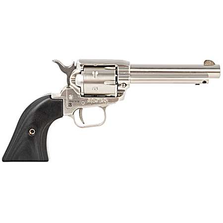 Heritage Mfg RR22NI4BW Rough Rider  22 LR 6 Shot, 4.75 Black Nitride Steel Barrel, Black Nitride Zinc Alloy Frame, Black Cylinder, Black Laminate Grip, Manual Safety, Exposed Hammer