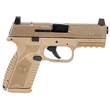 FN 66100741 509M MRD Mid-Size 9mm Luger 15+1 4 Black Recessed Crown Barrel, Flat Dark Earth PVD Optic Ready/Serrated Steel Slide, Flat Dark Earth Polymer Frame w/Picatinny Rail, Ambidextrous