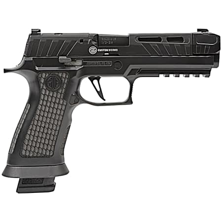 Sig Sauer P320V004 P320  9mm Luger 21+1 4.60 Black Steel Threaded Barrel, Black Cerakote Optic Cut/Serrated Slide, Black Laser Engraved XSeries Grips