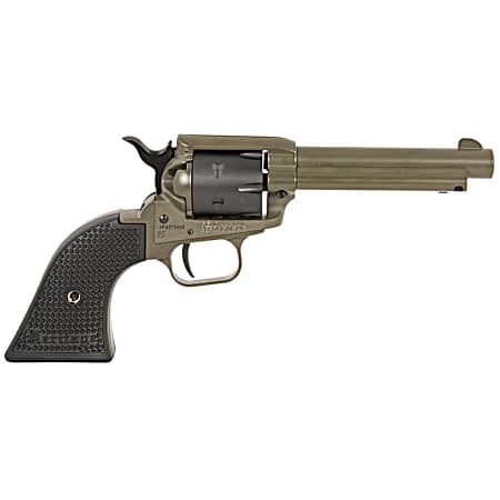 Heritage Mfg RR22T4 Rough Rider  22 LR 6 Shot 4.75 OD Green Cerakote Barrel, OD Green Cerakote w/Black Accents Frame, Black Cerakote Cylinder, Black Star Polymer Grips