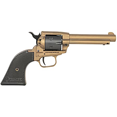 Heritage Mfg SRR22A4 Rough Rider  22 LR 6 Shot, 4.75 Burnt Bronze Cerakote Steel Barrel, Frame, Black Satin Cylinder, Black Polymer Grip, Hammer/Thumb Safety, Exposed Hammer