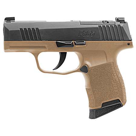 Sig Sauer 3659CTXR3P P365X  Micro-Compact Frame 9mm Luger 10+1 3.10 Steel Barrel, Optic Ready/Serrated Slide, Coyote Tan Stainless Steel Frame w/Accessory Rail, Polymer Grip