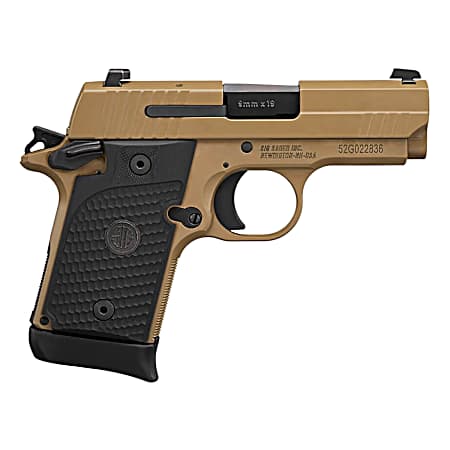 Sig Sauer 9389ESCPNAMBI P938 Micro-Compact Emperor Scorpion 9mm Luger 3.50 6+1 & 7+1 Flat Dark Earth PVD Flat Dark Earth Stainless Steel Black Hogue G10 Piranha Grip