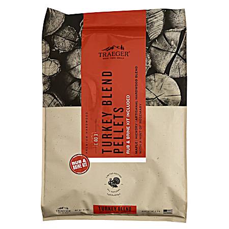 Turkey Blend Wood Pellets w/Orange Brine and Turkey Rub Kit