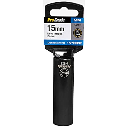 15 MM - 1/2 in. Drive Deep Impact Socket