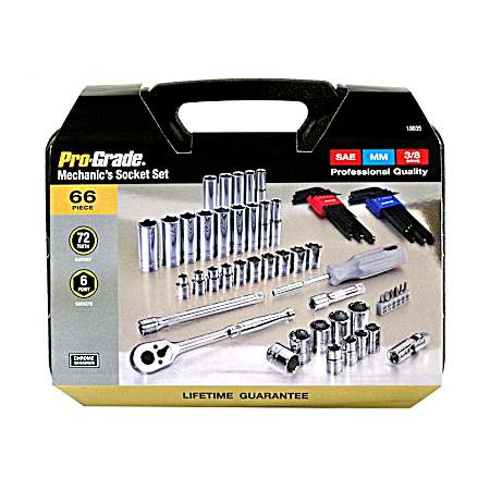 66P pc. 3/8 in. Drive Mechanics Tool Set