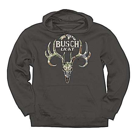 Men's Charcoal Camo Deer Skull Hoodie