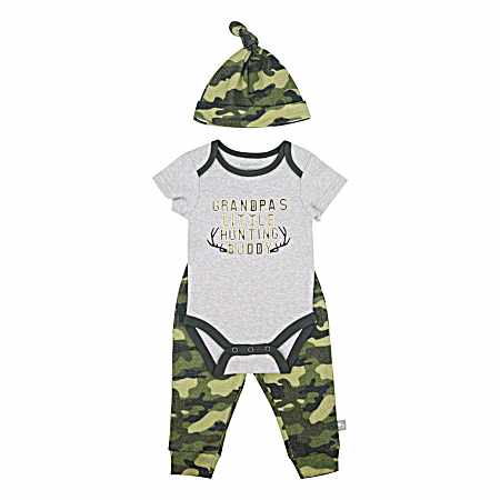 Infant Boys' Hunting Buddy Short Sleeve Jogger Set - 3 Pc