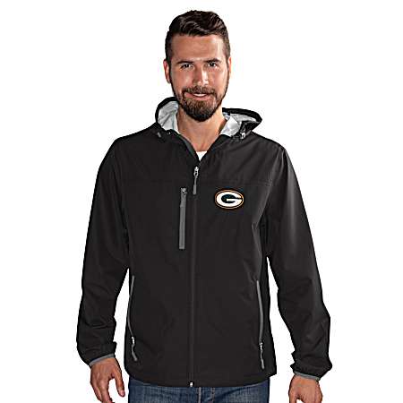 Men's Green Bay Packers Black Double Play Jacket