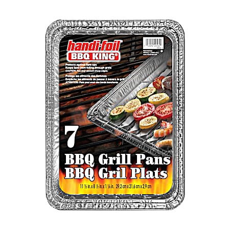 BBQ King Grill Aluminum Pan - 7 Pk