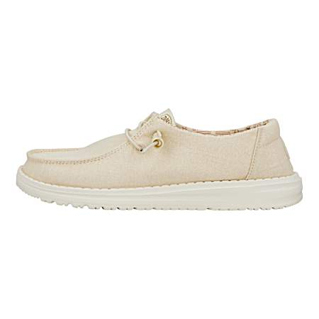 Women's Wendy Stretch Canvas Off White Slip-On's