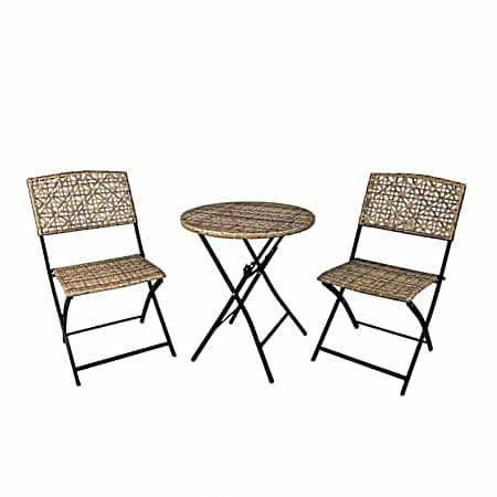 3 Pc Swett Wicker Folding Set