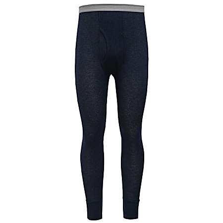 Men's Navy Blue Traditional Long John Pants