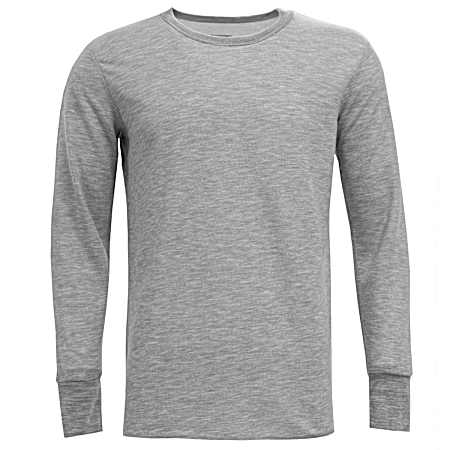 Men's Gray 2 Layer Performance Long Sleeve Shirt
