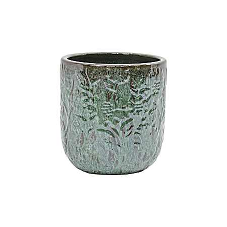 7 in. Floral Cylinder Pot