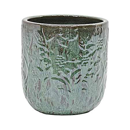 10 in. Floral Cylinder Pot