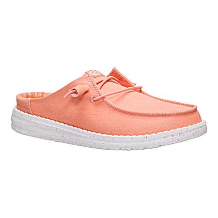 Women's Wendy Stretch Canvas Peach Slip-On's