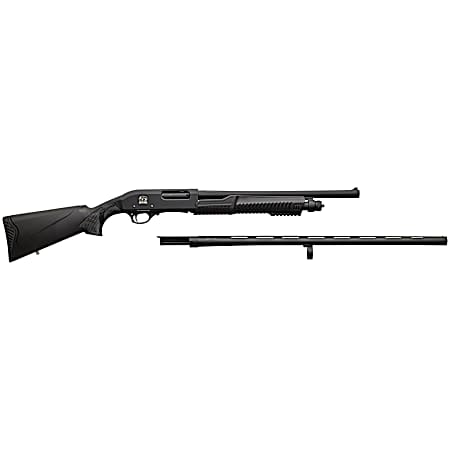 Chiappa Firearms 930374 301 Field/Tactical Full Size 12 Gauge Pump 3 5+1 18.50/28 Black Steel Vent Rib Barrel, Black Aluminum Receiver, Black Synthetic Stock