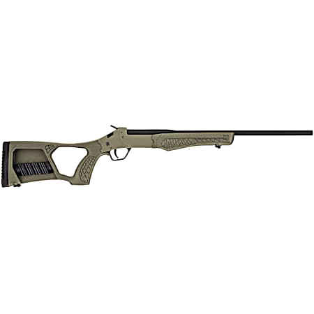 Rossi SSP1OD Tuffy Single Shot Youth 410 Gauge Break Open 3 1rd 18.50 Matte Black Barrel, Matte Black Steel Receiver, OD Green Thumbhole Stock w/Shell Holder, Right Hand