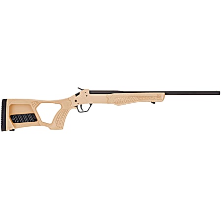 Rossi SSP1TAN Tuffy Single Shot Youth 410 Gauge Break Open 3 1rd 18.50 Matte Black Barrel, Matte Black Steel Receiver, Tan Synthetic Thumbhole Stock w/Shell Holder, Right Hand