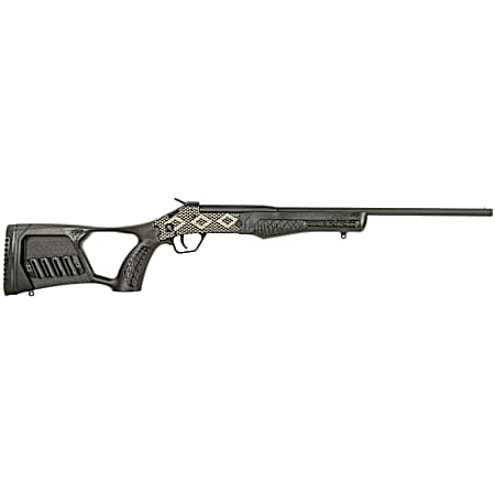 Rossi SSP1BKEN1 Tuffy Youth 410 Gauge with 18.50 Barrel, 1rd Capacity, Matte Black with Snakeskin Engraving Metal Finish & Black Fixed Thumbhole Stock Right Hand