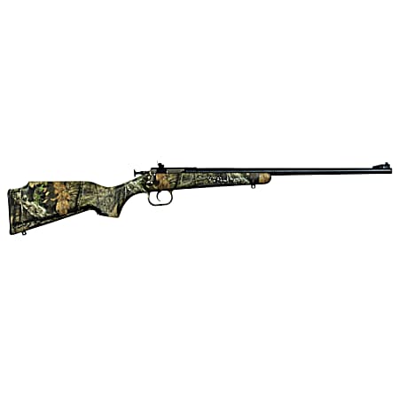 Crickett KSA2163 Youth  22 LR 1rd 16.12 Blued Barrel & Receiver, Fixed Front/Adjustable Rear Peep Sight, Hydro Dipped Mossy Oak Break-Up Synthetic Stock w/11.5 LOP, Rebounding Firing Pin Safety