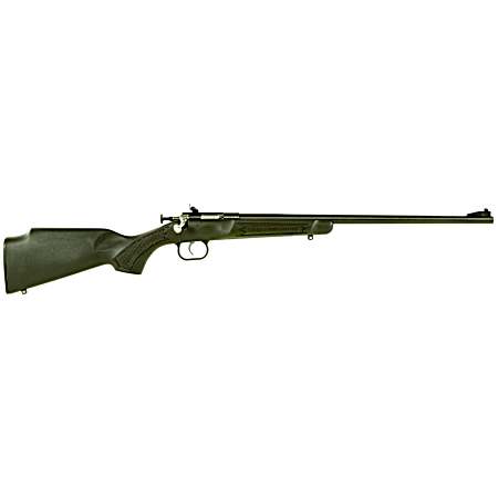 Crickett KSA2240 Youth  22 LR 1rd 16.12 Blued Barrel & Receiver, Fixed Front/Adjustable Rear Peep Sights, Black Synthetic Stock w/11.5 LOP, Rebounding Firing Pin Safety