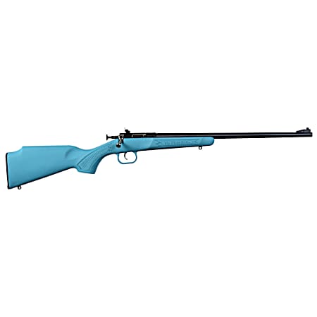 Crickett KSA2302 Youth  22 LR 1rd 16.12 Blued Barrel & Receiver, Fixed Front/Adjustable Rear Peep Sights, Blue Synthetic Stock w/11.5 LOP, Rebounding Firing Pin Safety