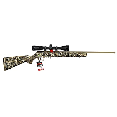 Savage Arms 96867 93 XP 17 HMR 10+1 21 Coyote Tan Cerakote Button-Rifled Barrel & Drilled & Tapped Steel Receiver, Brush Camouflage Fixed Synthetic Stock, Weaver 3-9x40mm