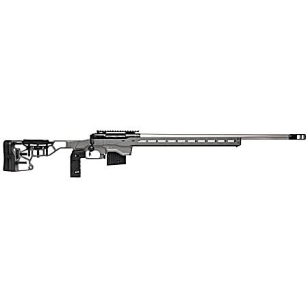 Savage Arms 57555 110 Elite Precision 223 Rem,5.56x45mm NATO 10+1 26 Matte Stainless, Matte Black Rec, Gray Cerakote Adjustable MDT ACC Aluminum Chassis Stock