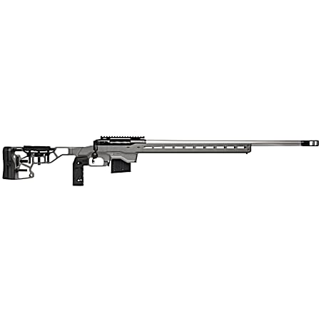 Savage Arms 57562 110 Elite Precision 338 Lapua Mag 5+1 30 Matte Stainless, Matte Black Rec, Gray Cerakote Adjustable MDT ACC Aluminum Chassis Stock (MB Not Included)