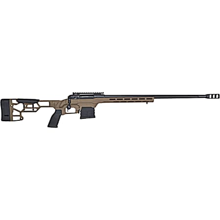 Savage Arms 57593 110 Precision 300 PRC 5+1 24, Matte Black Rec/Barrel, Flat Dark Earth Cerakote MDT LSS XL Chassis, Polymer Grip *Self timing taper aligned muzzlebrake (Short Action Calibers Only)