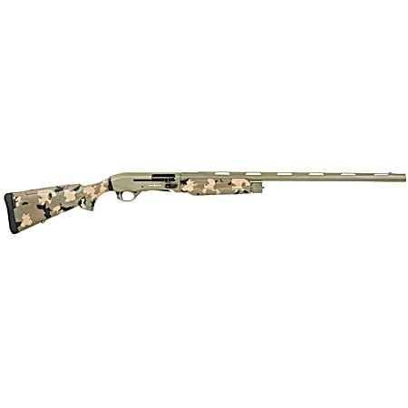 Silver Eagle Arms A21228OS3 Alpha 2  12 Gauge 3 4+1 28 Green Cerakote Chrome Lined Vent Rib Barrel & Steel Receiver, Camo Synthetic Fixed Stock