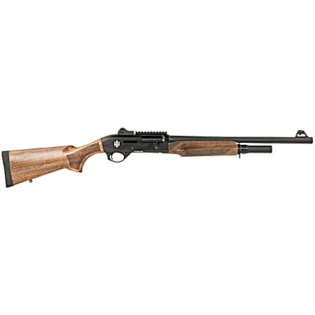 MAC 21000122 2 Tactical 12 Gauge Bolt 3 5+1, 18.50 Black Anodized Steel Barrel, Drilled & Tapped/Picatinny Rail Black Anodized Receiver, Turkish Walnut Wood Stock