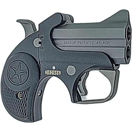 Bond Arms BABU Backup Original 45 ACP 2rd Shot 2.50 Bead Blasted/Anti-Glare Textured Steel Frame Black Rubber Grips