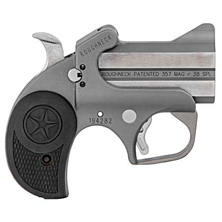 Bond Arms BARN Roughneck  38 Special/357 Mag 2 Shot 2.50 Rough Matte Stainless Steel Barrel & Frame, Black Rubber Grips