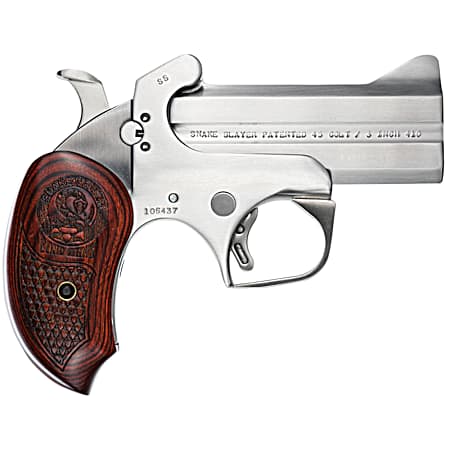 Bond Arms BASS Snakeslayer Original 45 Colt (Long Colt) 410 Gauge 2rd Shot 3.50 Stainless w/Rosewood Grips