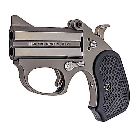 Bond Arms BAHB Honey B  22 Mag 2 Shot 3 Black Rough & Tumble Stainless Steel Barrel & Frame, Black Extended B6 Resin Grips