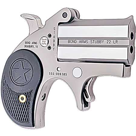 Bond Arms BASTB Stubby  22 LR 2rd Shot 2.20 Matte Stainless Steel Frame Black Textured Polymer Grips