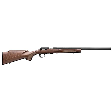 Browning 025253270 T-Bolt Target SR 17 HMR 10+1 20 Matte Blued Heavy Bull Threaded Barrel, Drilled & Tapped Matte Blued Steel Receiver, Grade I Black Walnut Target Style Fixed w/Raised Comb Stock